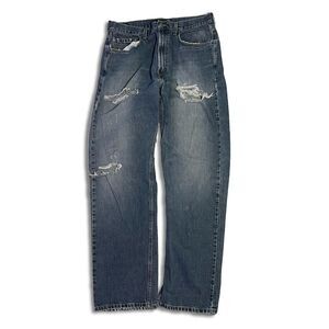 Levi's Men's Baggy Distressed Ripped Blue Jeans